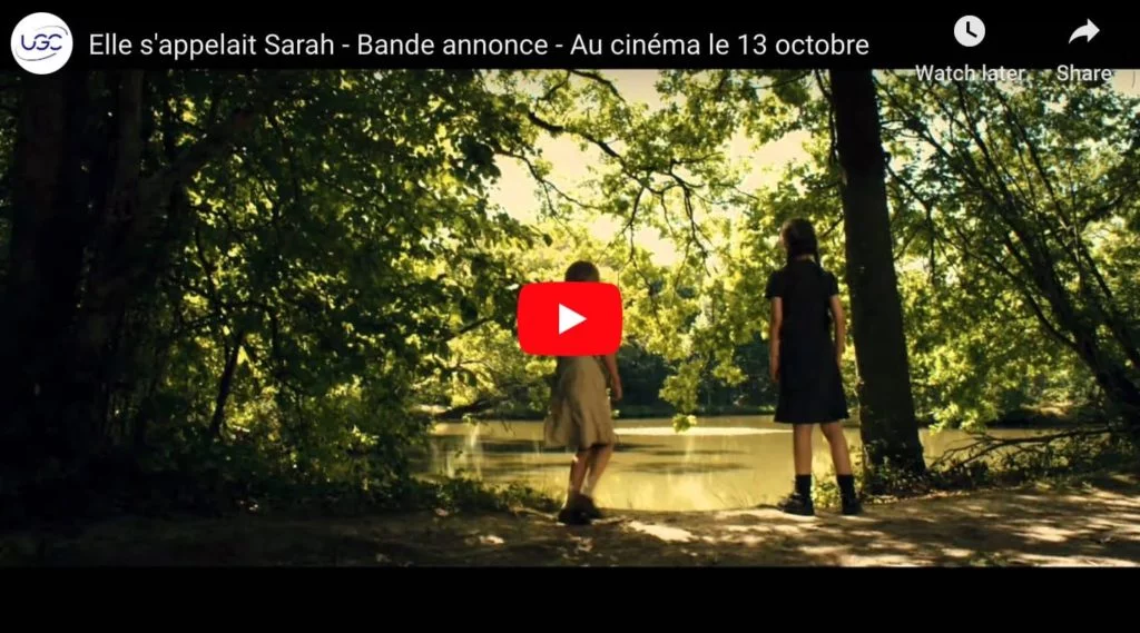 Screen grab from the trailer for Elle s 'appelait Sarah (Sarah' s Key), een Franse film over de Holocaust